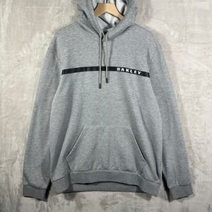 Oakley Custom Fit Gray Hoodie Men's XXL Sweatshirt Fleece Pullover Logo Graphic